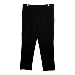 Briggs Womens Black‎ Pull On Straight Leg Dress Pants High Rise Size L